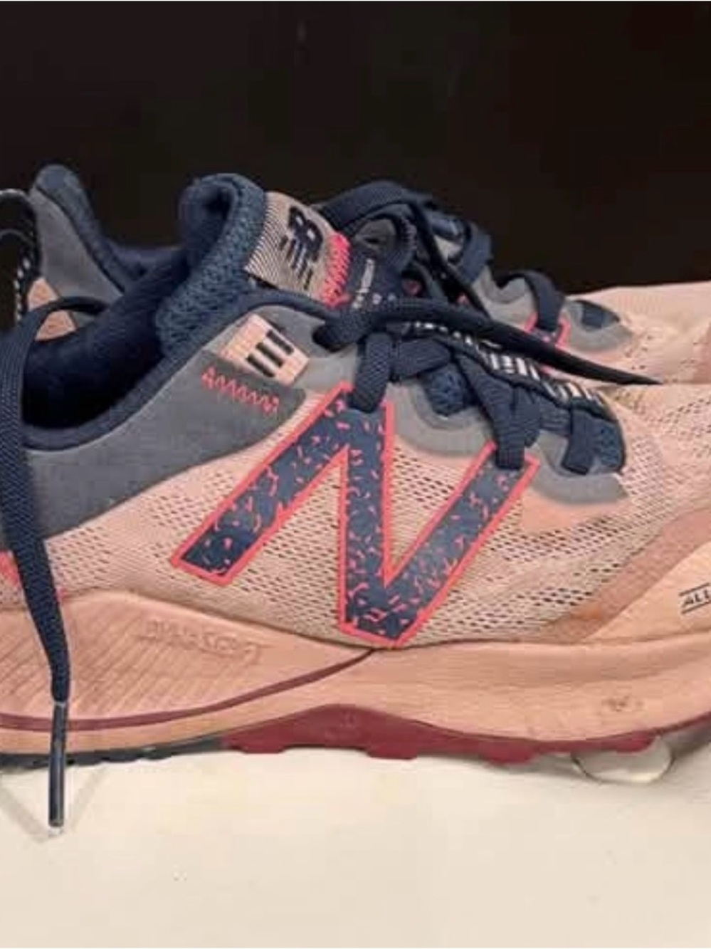 New Balance Kids Pink and Navy Athletic Sneakers